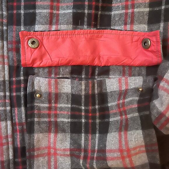 Vintage KAVU Plaid Wool Jacket Men’s Medium Red Black Full Zip Cabincore Tartan - Picture 6 of 10